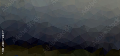 Abstraktes farbiges Polygon Hintergrunddesign. grau schwarze Vektorillustration. Geometrischer Origami-Stil mit Farbverlauf, dunkle Mosaik landschaft