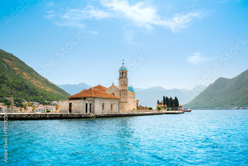 A beautiful summer landscape of the Bay of Kotor coastline - Boka Bay