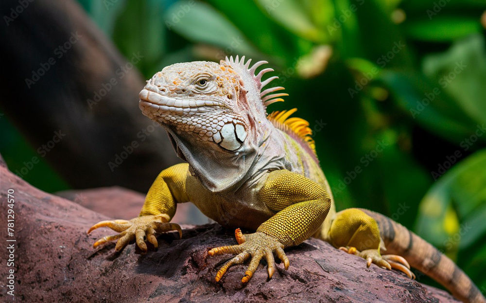 Fototapeta premium iguana on a branch