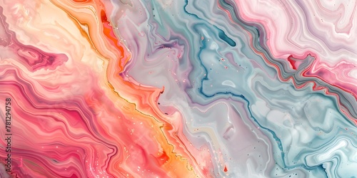 Add a touch of elegance to your home decor with this stunning photo featuring a unique marbled effect and vibrant colors.