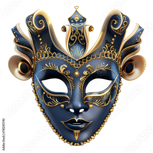 Opera Mask Isolated on Transparent or White Background, PNG