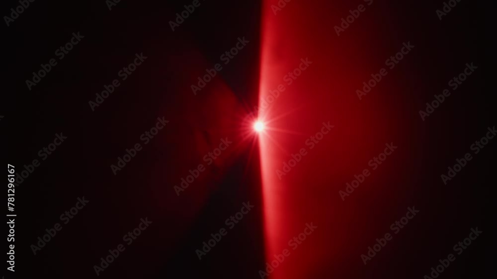 Projector Emitting Red And Blue Light Beams