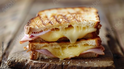 an image of a ham and cheese toastie photo