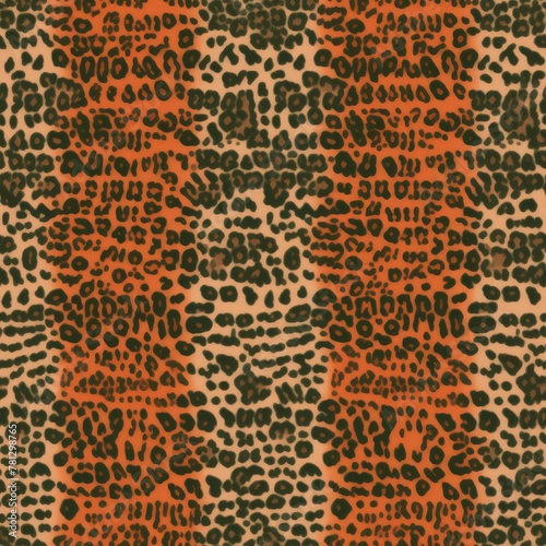 Abstract Seamless Leopard Print Pattern Background.
