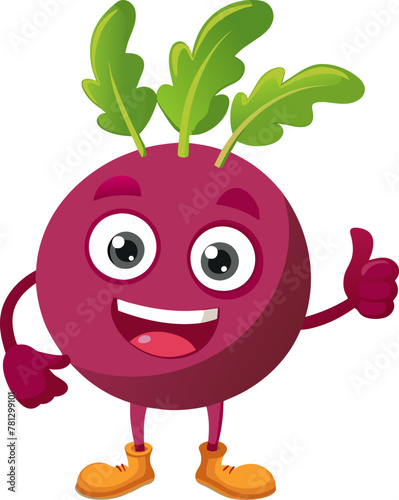 beetroot Character giving thumbs up photo