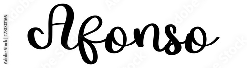 Afonso - black color - name written - ideal for websites, presentations, greetings, banners, cards, t-shirt, sweatshirt, prints, cricut, silhouette, sublimation, tag