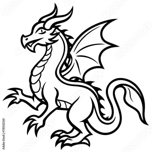  A black  Dragon tattoo