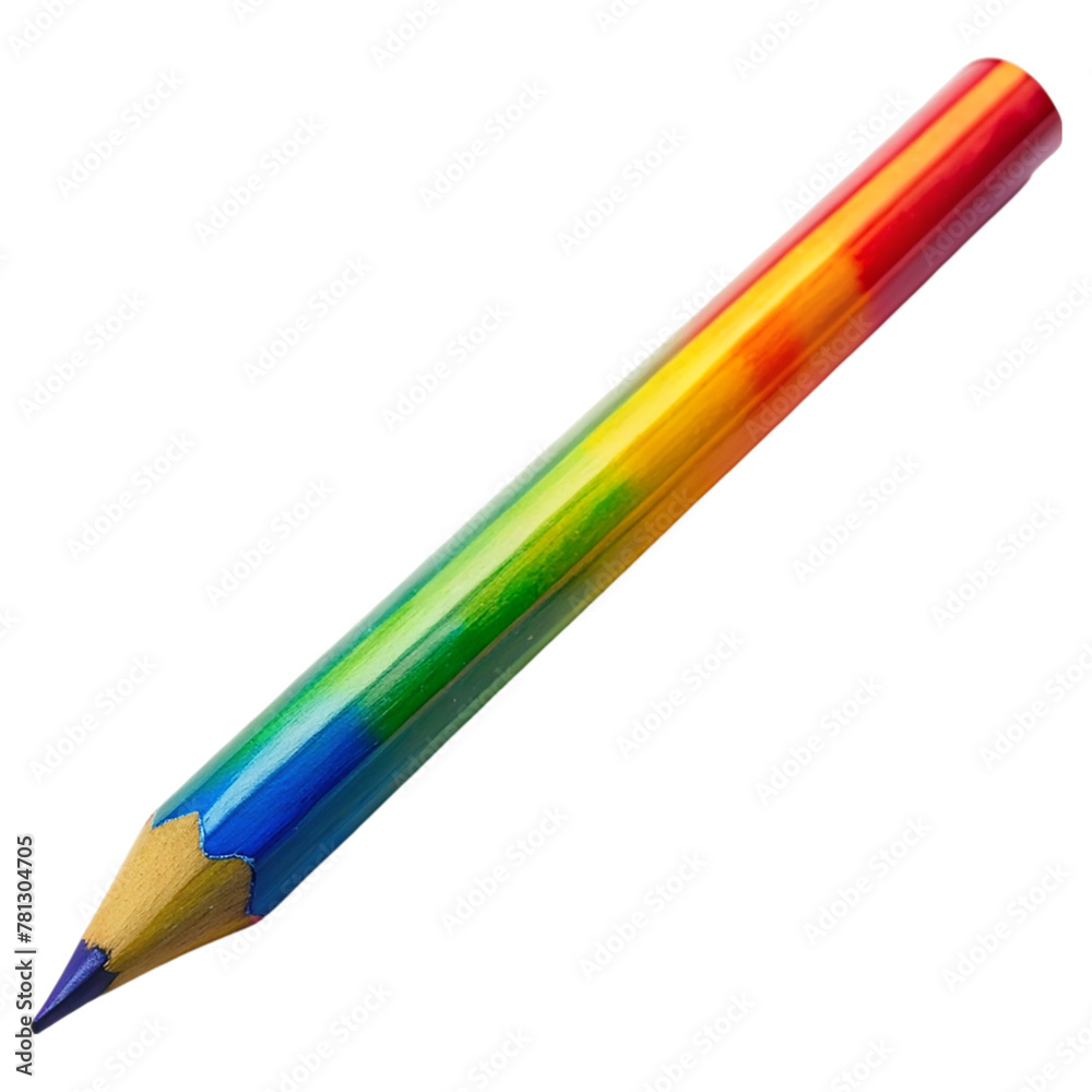 Colorful pencil isolated on transparent background Colorful pencil isolated on transparent background