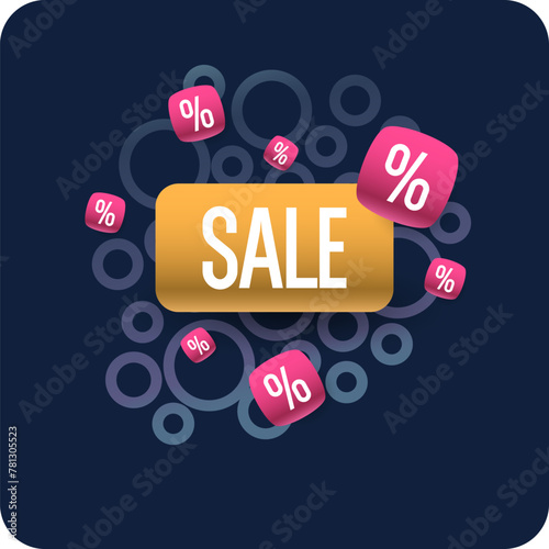 An image to advertise the sale. Poster for advertising discounts. Vector graphics.