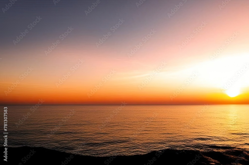 Fototapeta premium Beautiful red sunset