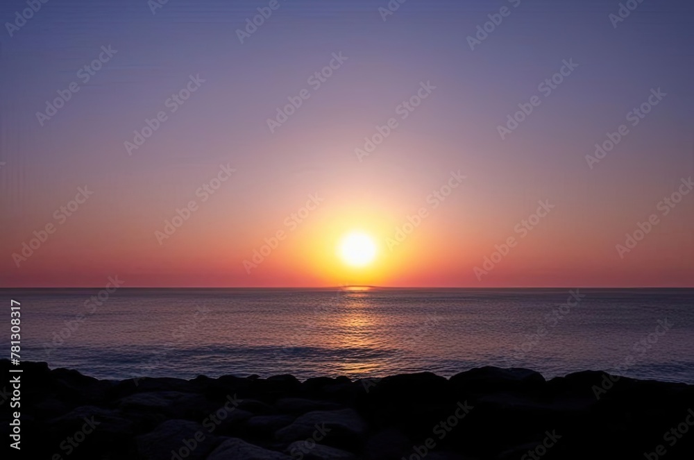 Fototapeta premium Beautiful red sunset