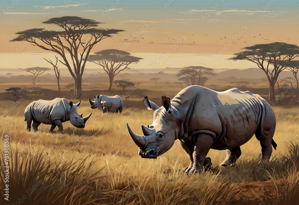 Fototapeta premium landscape africa vektor ilustrasion