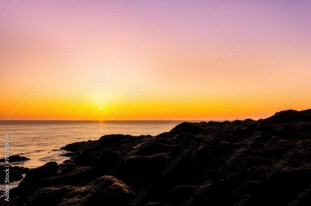 Obraz premium Beautiful red sunset