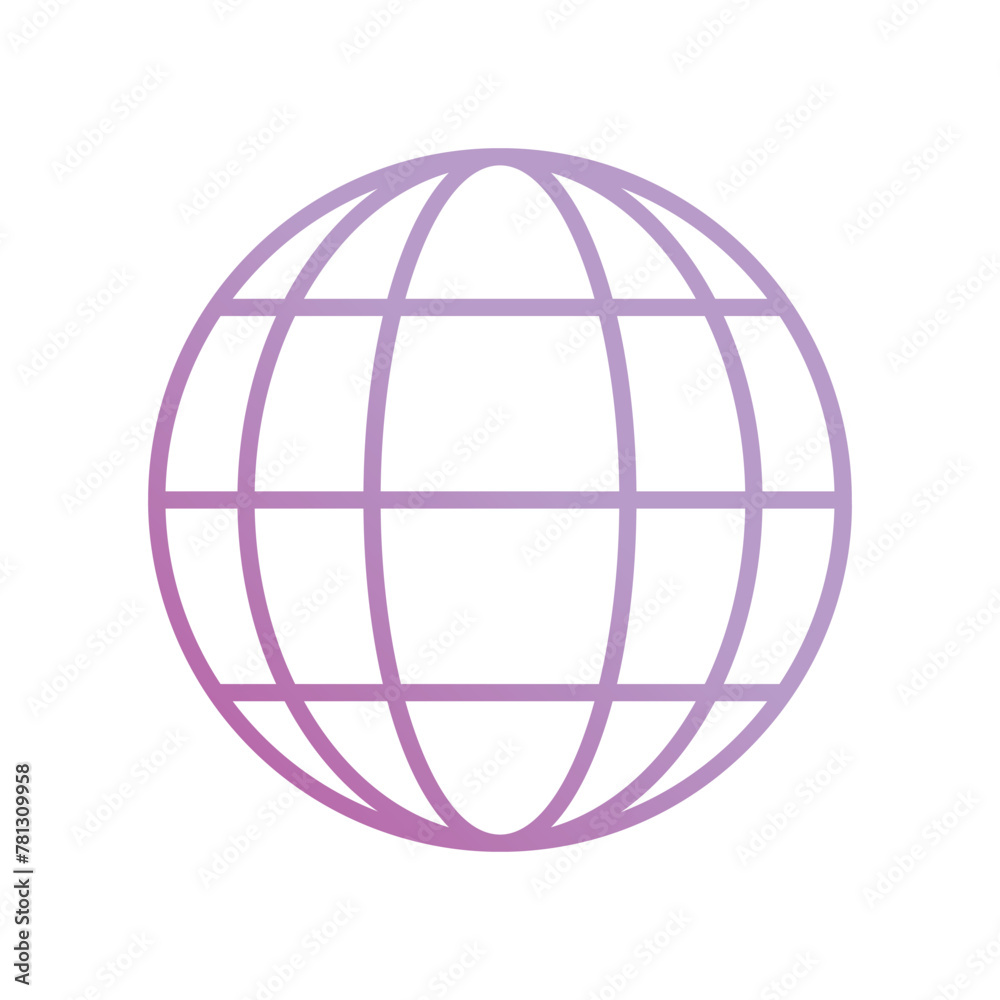 globe icon with white background vector stock illustration globe icon with white background vector stock illustration