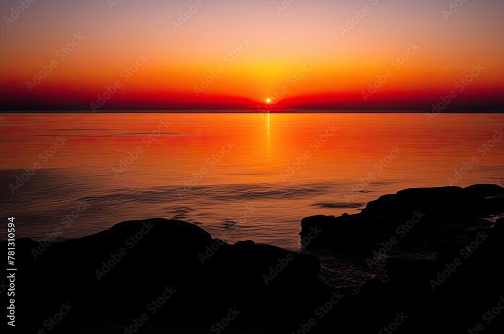 Beautiful red sunset