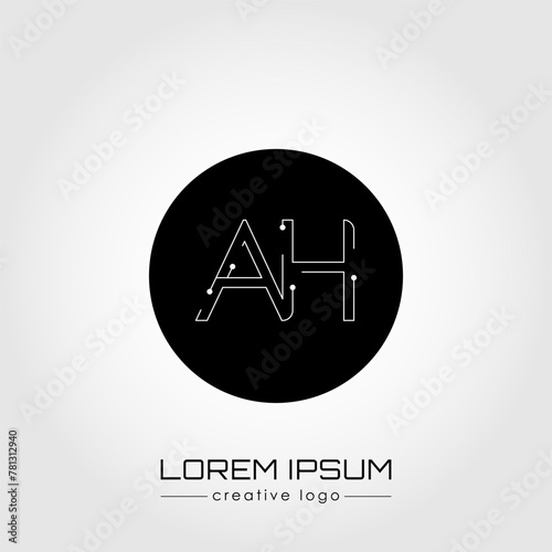 Creative logo letter A and H. A design element of a logo, business card, corporate sign or monogram. The idea of a thematic design