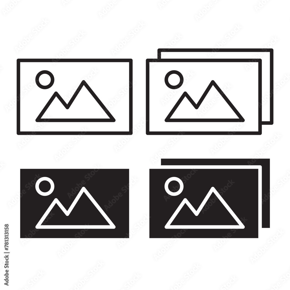 Gallery icon vector set, Photo gallery icon, Image symbol, Picture signs. Used in web , templates . Isolated on white background in eps 10. Gallery icon vector set, Photo gallery icon, Image symbol, Picture signs. Used in web , templates . Isolated on white background in eps 10.