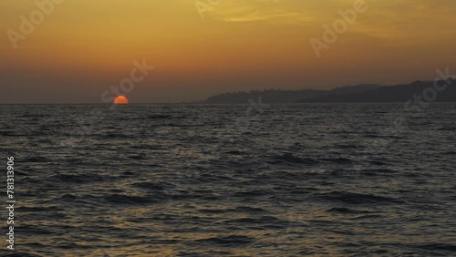 Scenic sunset over Ioninan sea photo