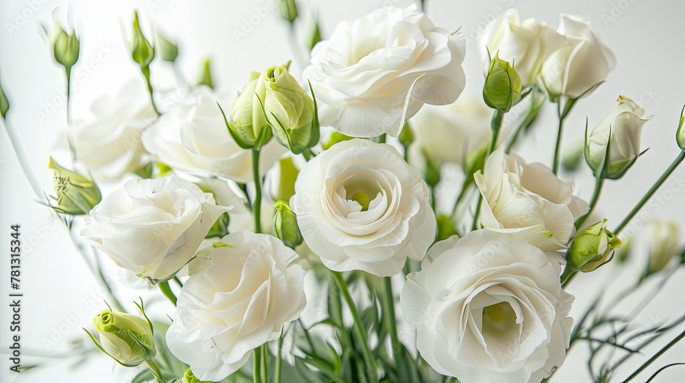 Elegance in Bloom White Eustoma Bouquet Elegance in Bloom White Eustoma Bouquet