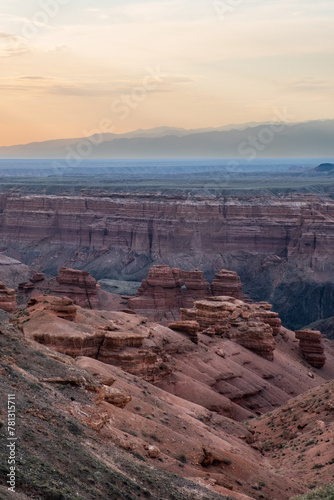 Charyn Canyon National Park South East Kazakhstan  Central Asia Travel Mountain Landscape.