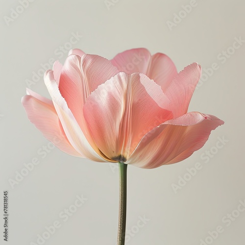 Solitary Elegance Pink Tulip in Focus