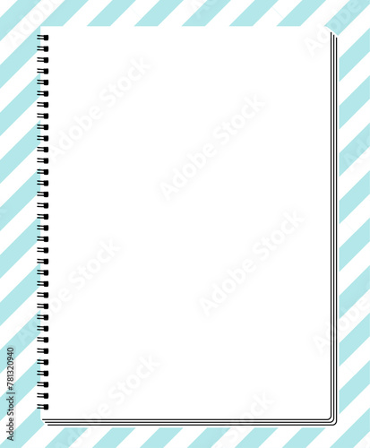 Realistic notebook scraps material
