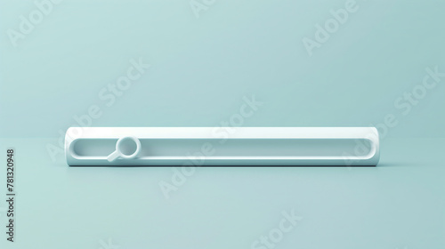 Minimalist Search Icon on White Lever with Blue Background