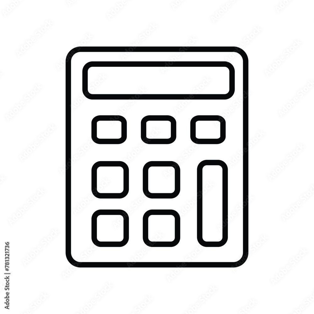calculator icon with white background vector stock illustration calculator icon with white background vector stock illustration