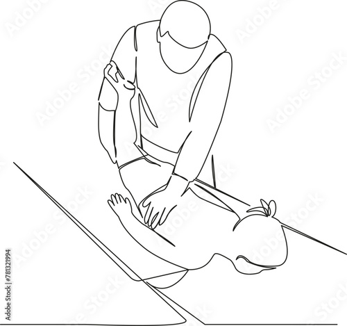 chiropractor giving massage to child