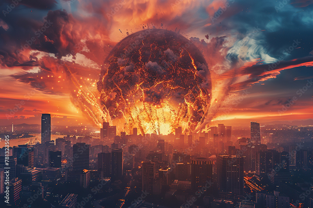 Generative ai on theme of scary nuclear explosion in outdoor, mushroom cloud of nuclear weapons Generative ai on theme of scary nuclear explosion in outdoor, mushroom cloud of nuclear weapons