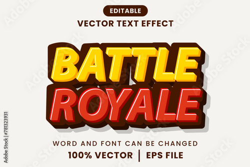 Battle Royale 3d Text Effect Cartoon Style