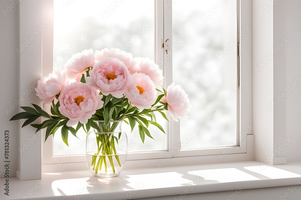 pink and white peonies flowers pink and white peonies flowers