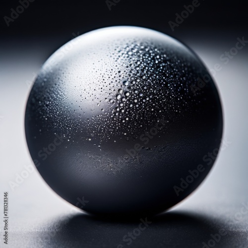 Close-up of a spherical object  surface texture prominent  showcasing minimalistic design