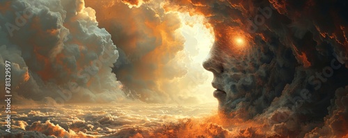 Dramatic surreal artwork takes center stage in this captivating and memorable banner ad. photo