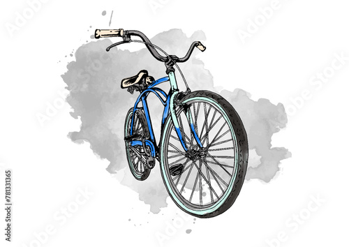 Bicycle black and with isolated