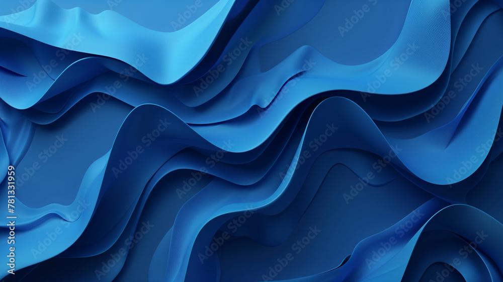 abstract blue background 3d waves relaxing wallpaper, modern business background 