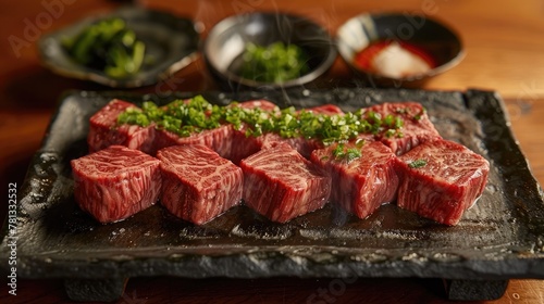 Tender Matsusaka Beef Grilled to Perfection Amid Pastoral Landscapes of Japan s Mie Prefecture photo
