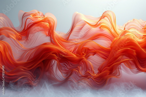 A dynamic wave in fiery red, igniting passion and creativity photo