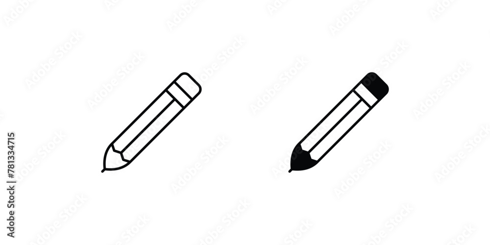 pencil icon with white background vector stock illustration pencil icon with white background vector stock illustration