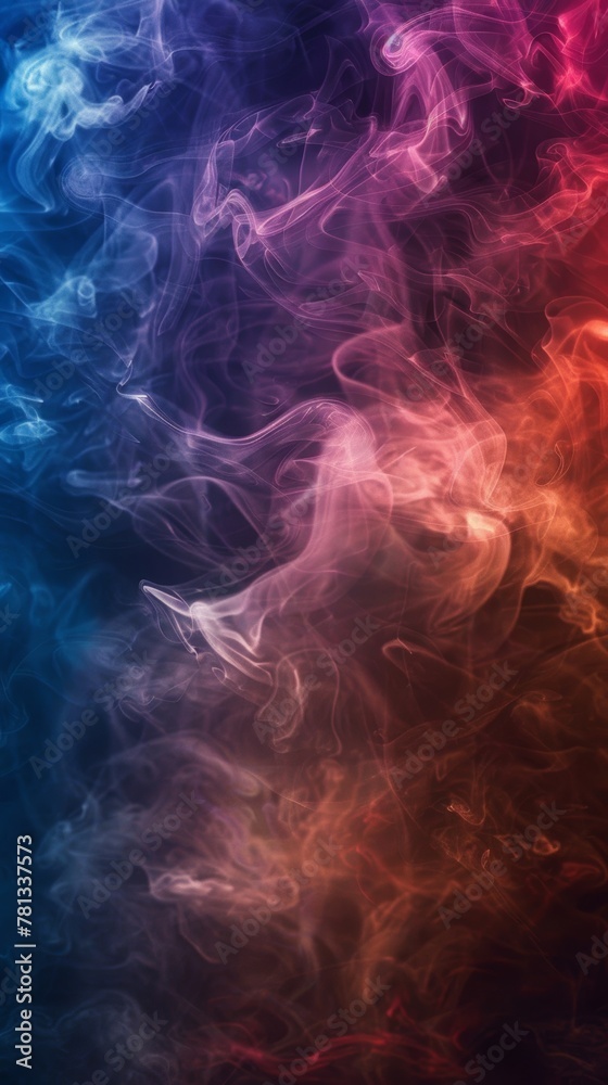 Fototapeta premium color full smoke on a black background. High quality photo, background, design, pattern, modern, bright, fog and smoke, illustration, art, abstract backgrounds, creativity