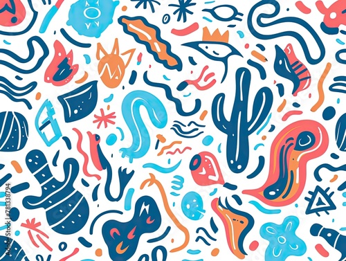 Hand-drawn doodle elements forming a cohesive