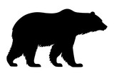 Black and White Bear Silhouette vector illustration