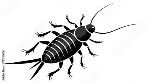 silverfish-silhouette vector illustration