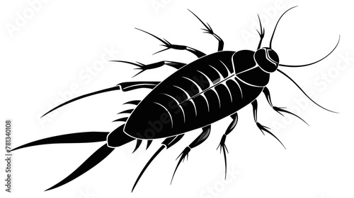 silverfish-silhouette vector illustration