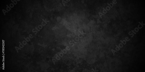 Old wall stone for dark black distressed grunge background wallpaper rough concrete wall. Abstract black stone wall texture grunge rock surface. dark gray background backdrop. wide panoramic banner. © MdLothfor