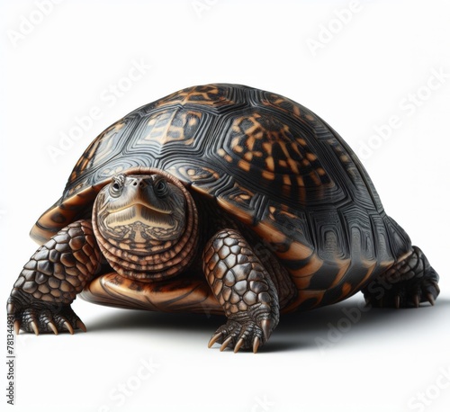 Image of isolated terrapin against pure white background, ideal for presentations
 photo