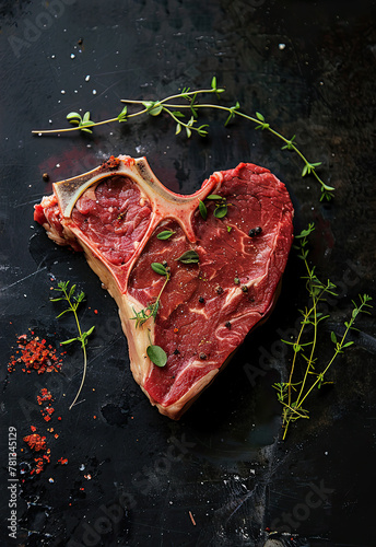 meat in the shape of heart