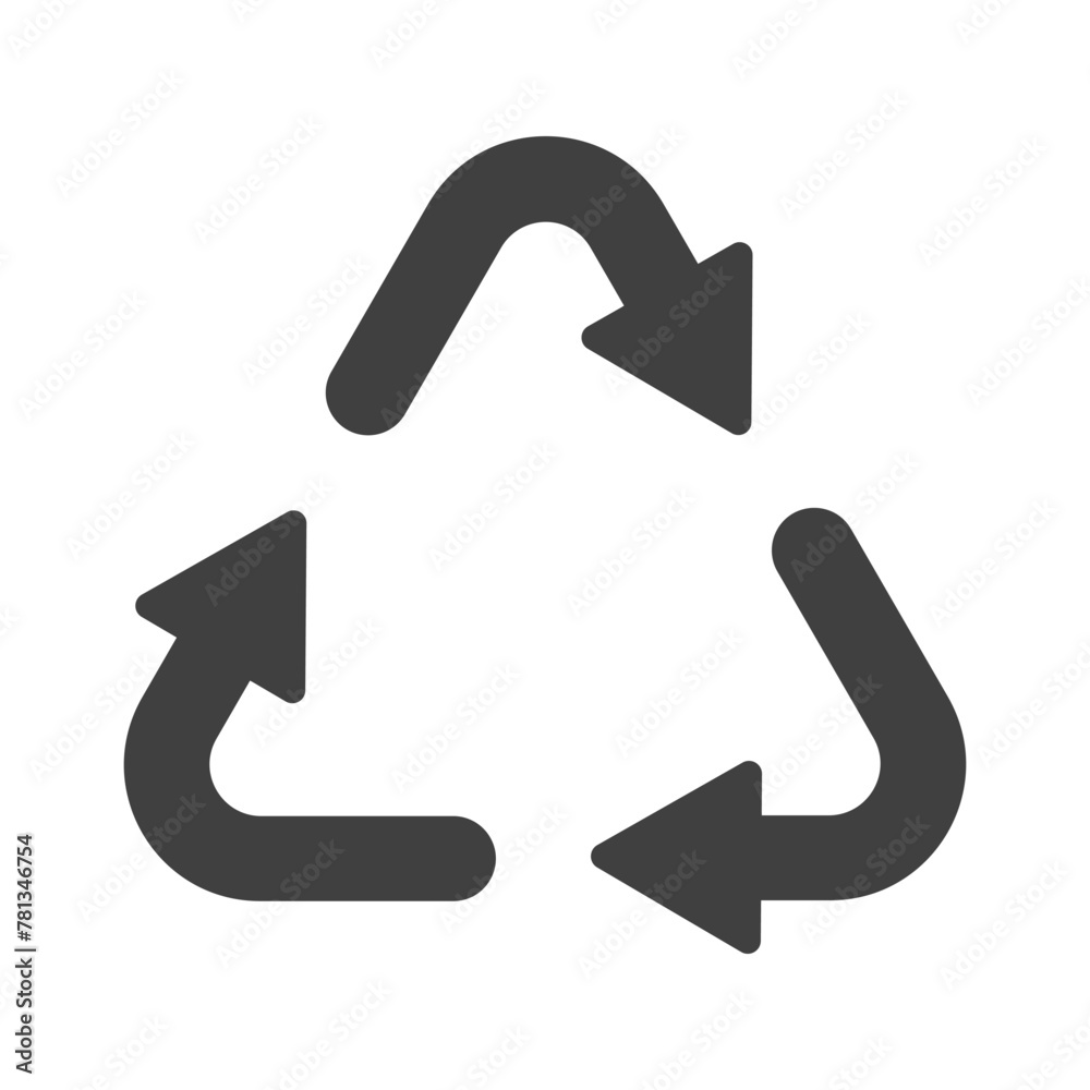 Recycling icon on transparent background Recycling icon on transparent background