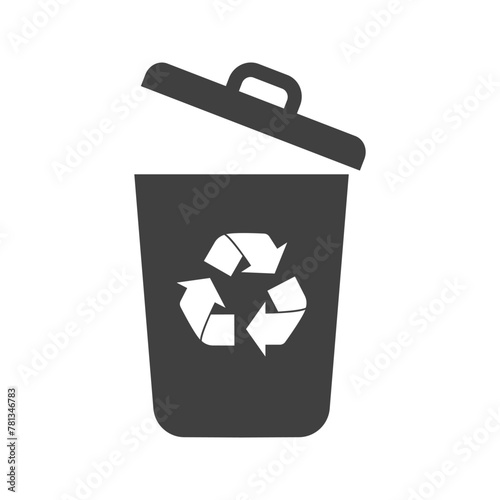 Garbage icon. Garbage symbol on white background