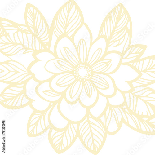 Vintage Floral Seamless Pattern with Abstract Background and Illustration of Flower